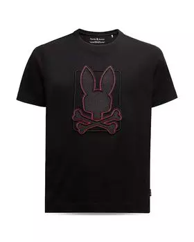 Футболка с вышитым рисунком Pierce для мальчиков - Little Kid, Big Kid Psycho Bunny, черный