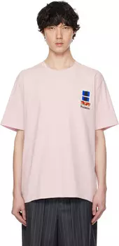 Футболка с вышитым розовым окном JW Anderson