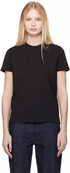 Футболка с вышитым тональным логотипом Moncler