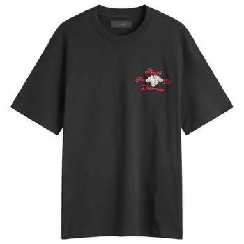 Футболка с вышитыми мечтателями Amiri, черный