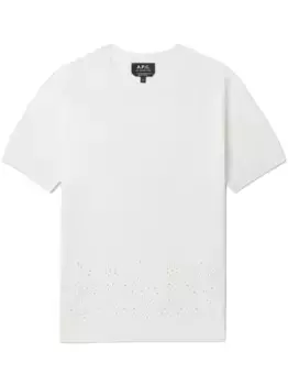 Футболка с вышивкой A.P.C., белый