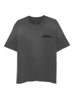 Футболка с вышивкой AMIRI, серый