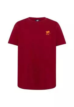 Футболка с вышивкой этикетки POLO SYLT, цвет Chili Pepper