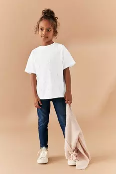 Футболка с вышивкой «Бабочка» (3-16 лет) Next, белый