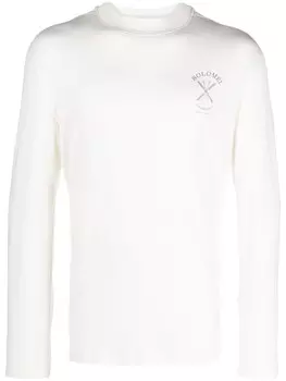 Футболка с вышивкой Brunello Cucinelli, белый