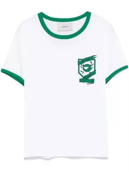 Футболка с вышивкой Coperni, белый