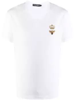 Футболка с вышивкой DOLCE & GABBANA, белый