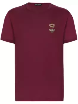 Футболка с вышивкой DOLCE & GABBANA, красный
