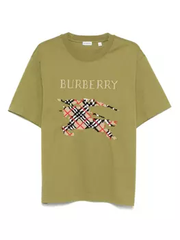 Футболка с вышивкой EDK Burberry, зеленый