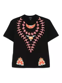 Футболка с вышивкой Giambattista Valli, черный