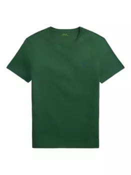 Футболка с вышивкой и круглым вырезом POLO RALPH LAUREN, зеленый