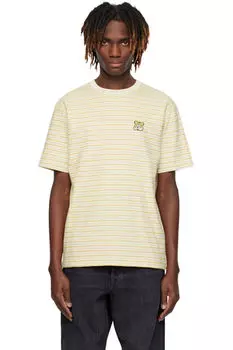 Футболка с вышивкой Kenzo Paris VERDY Edition в оттенках белого и желтого