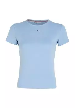 Футболка с вышивкой логотипа, женская TOMMY Jeans, цвет Moderate Blue