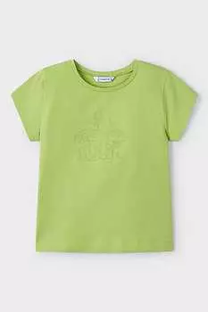 Футболка с вышивкой Mayoral, зеленый
