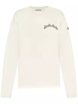Футболка с вышивкой Moncler, белый