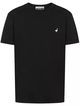 Футболка с вышивкой Moschino, черный