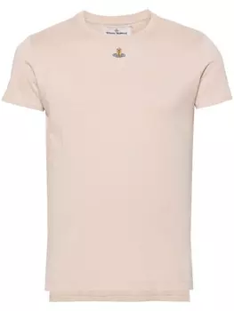 Футболка с вышивкой Orb Vivienne Westwood, бежевый