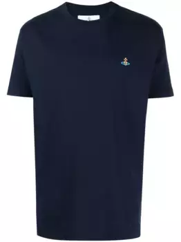 Футболка с вышивкой Orb Vivienne Westwood, синий