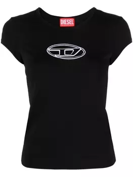 Футболка с вышивкой Oval D Diesel, черный