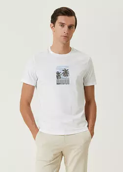 Футболка с вышивкой пальм Beymen Club, белый