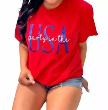 Футболка с вышивкой Party In The Usa Dash Forward, красный