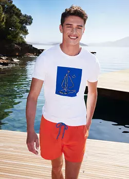Футболка с вышивкой «Парусник» Beymen Club, белый
