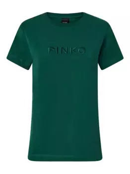 Футболка с вышивкой PINKO, зеленый
