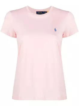 Футболка с вышивкой Polo Pony Polo Ralph Lauren, розовый