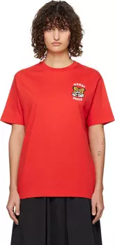 Футболка с вышивкой Red Paris VERDY Edition Kenzo, Deep orange