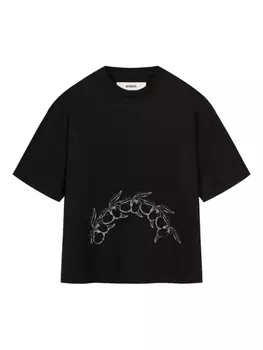 Футболка с вышивкой ROUGH., черный