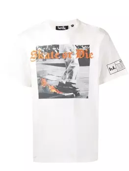 Футболка с вышивкой Skate or Die Haculla, белый