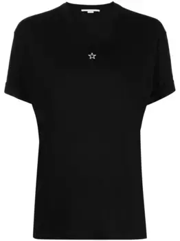 Футболка с вышивкой STELLA MCCARTNEY, черный