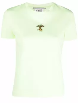Футболка с вышивкой Stella McCartney, зеленый