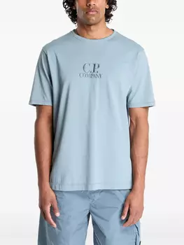 Футболка с вышивкой Tacting Piquet C.P. Company, синий