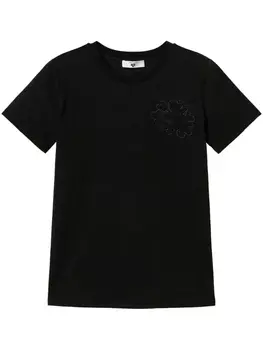 Футболка с вышивкой TWINSET, черный