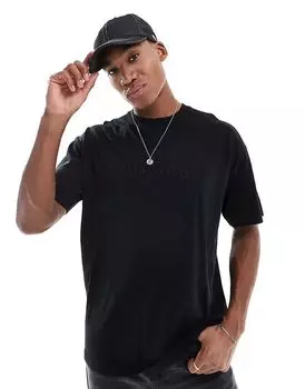 Футболка с вышивкой Venice Beach черного цвета New Look