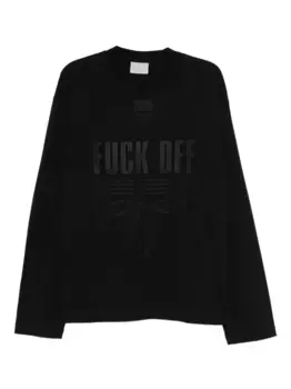 Футболка с вышивкой VETEMENTS, черный