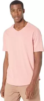 Футболка с высоким V-образным вырезом Good Man Brand, цвет Rosette