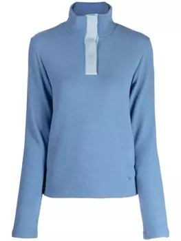 Футболка с высоким воротником и вышитым логотипом STUDIO TOMBOY, синий