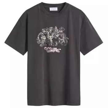Футболка с выстиранными персонажами Off-White, черный