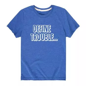 Футболка с забавным рисунком Define Trouble для мальчиков 8–20 лет Licensed Character