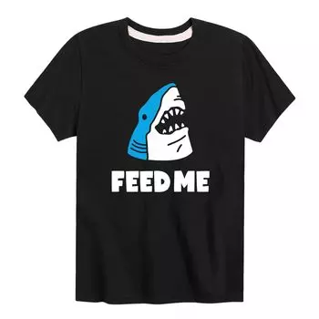 Футболка с забавным рисунком для мальчиков 8–20 лет Shark Feed Me Licensed Character