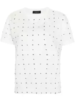 Футболка с заклепками Fabiana Filippi, белый