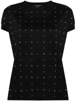 Футболка с заклепками Fabiana Filippi, черный