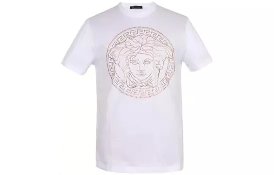 Футболка с заклепками и мотивом «Медуза» Versace