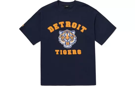 Футболка с заниженной линией плеч, цвет морской волны, унисекс MLB, Marine Blue