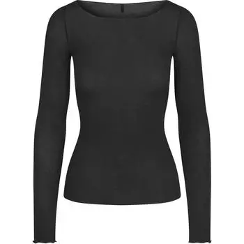 Футболка с заниженной линией плеч SKIMS, женская, цвет ONYX/Onyx, ONYX/Onyx