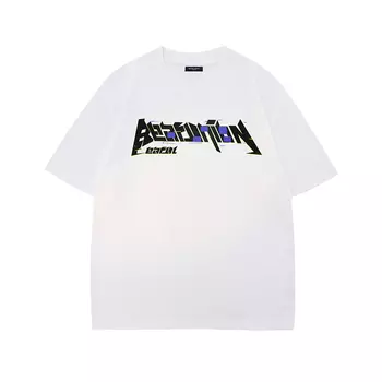 Футболка с заниженной линией плеч, унисекс BEAR UNION, синий