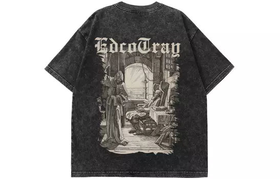 Футболка с заниженной линией плеч, унисекс EDCO BREAK SILENCE, оранжево-красный