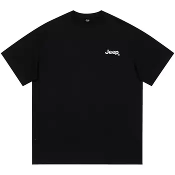 Футболка с заниженной линией плеч, унисекс Jeep, черный